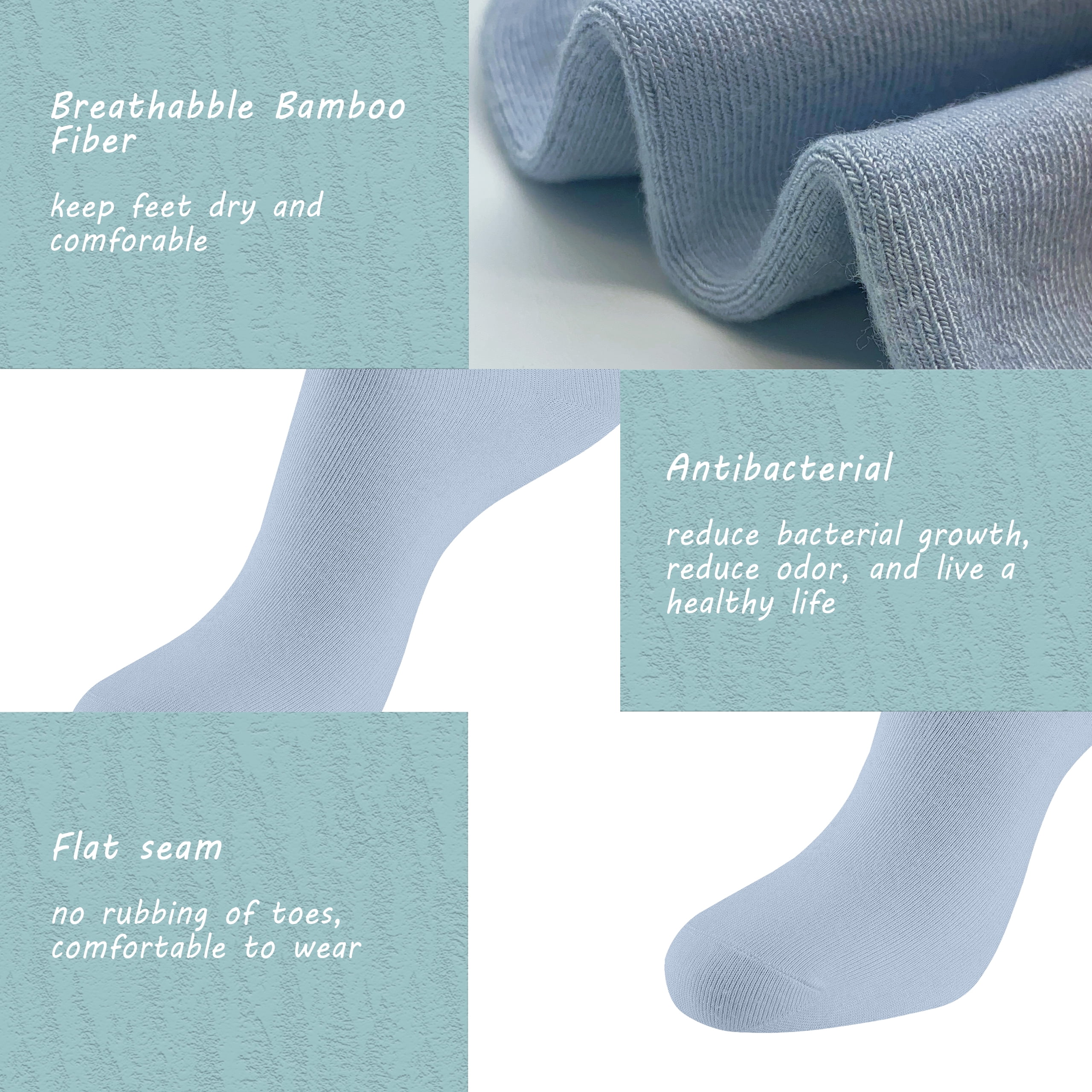Women Thin Socks Bamboo Ankle Silky Quarter Anti Odor Casual Summer Socks 6 Pairs (Assorted 5, US Size 8-11)