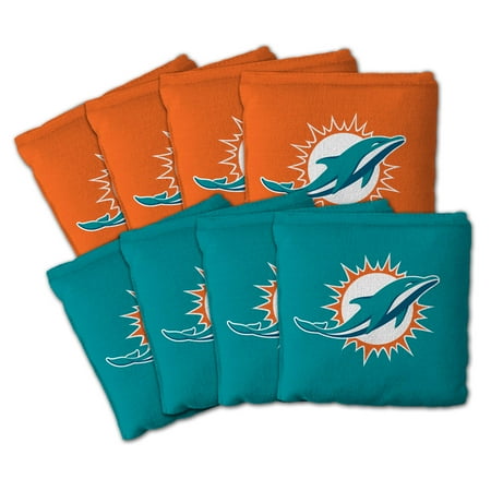 Miami Dolphins 8pk Licensed Cornhole Bags