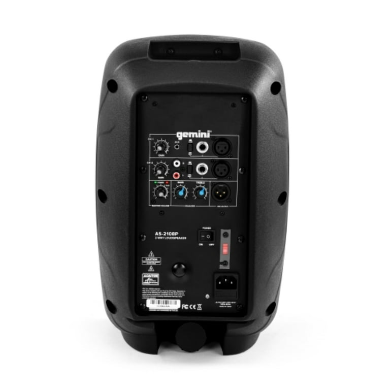 Gemini Sound AS-2108P Audio Powered 8 Inches PA Systems 500 Watt DJ Active  Power Speakers 