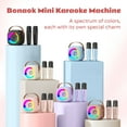 thumbnail image 2 of Bonaok Mini Karaoke Machine Toys, Portable Microphones for Kids Adults, Wireless Speaker Machine with LED Lights, Home Party Birthday Gifts for 3-12 Years Old Girls Boys, 2 of 11