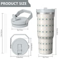 thumbnail image 4 of Modern 30oz Handheld Travel Tumbler with Handle – Double Wall Stainless Steel Insulated Cup, Flip Straw Lid, Leak-Proof & BPA-Free for Hot and Cold Drinks – Durable Coffee & Juice Mug White, 4 of 7