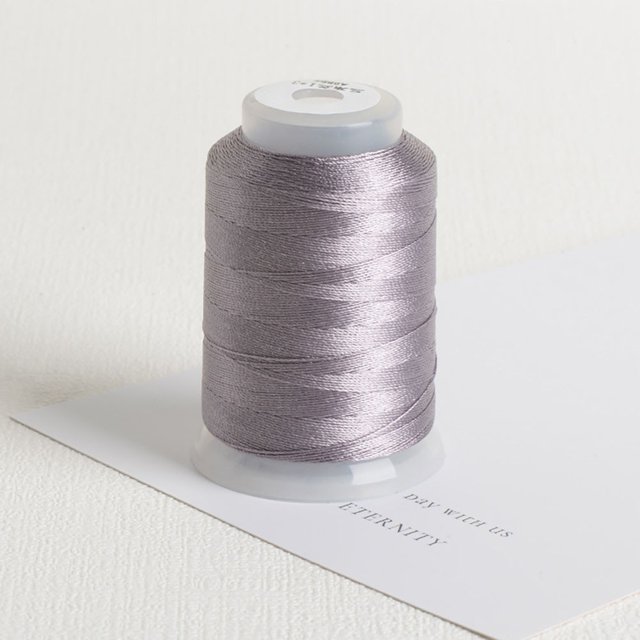 BUYISI 350 Meters/Roll Embroidery Sewing Thread Diy Handmade Cross Stitch Sewing Tool For Weaving Bracelets Bead Chains Tower Line Grey