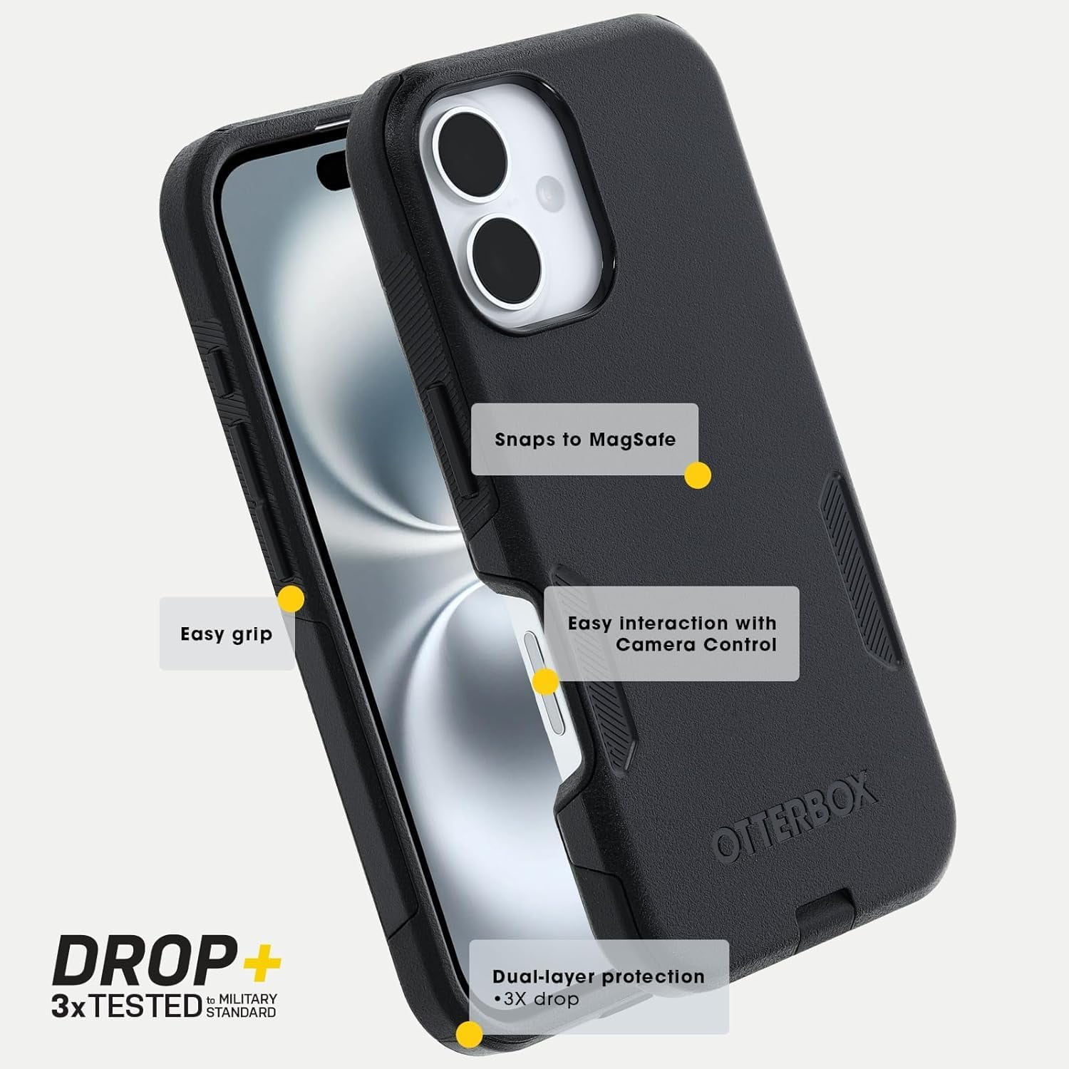 OtterBox iPhone 16 Pro Max (Only) - Commuter Series MagSafe Case - Baby Blue Jeans (Blue) - Built-in Magnets - Slim & Tough - Pocket-Friendly - with Port Protection - Non-Retail Packaging