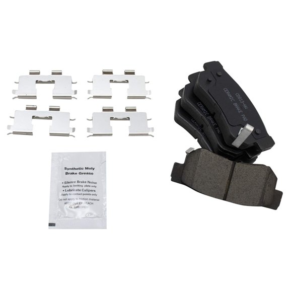 TRQ Rear Premium Posi Ceramic Brake Pad Kit for Elantra Santa Fe Sonata New BFA73210 Fits select: 2010 HYUNDAI ELANTRA TOURING, 1999-2008 HYUNDAI SONATA