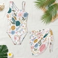 thumbnail image 4 of SEANATIVE Girls One Piece Swimsuits with Mesh Coverups Kid Teen Bathing Suit 2 PCS Swimwear Back Cutout Beachwear for Travel Beach Swimming Pools, Size 7-8, Pink Flower White, 4 of 7