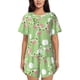 thumbnail image 1 of Fotbe Cute Frog2 Conjunto de Pijama Estampado para Mujer, 2 Piezas, Ropa de Dormir con Camiseta de Manga Corta y Shorts Suaves-Medium, 1 of 6