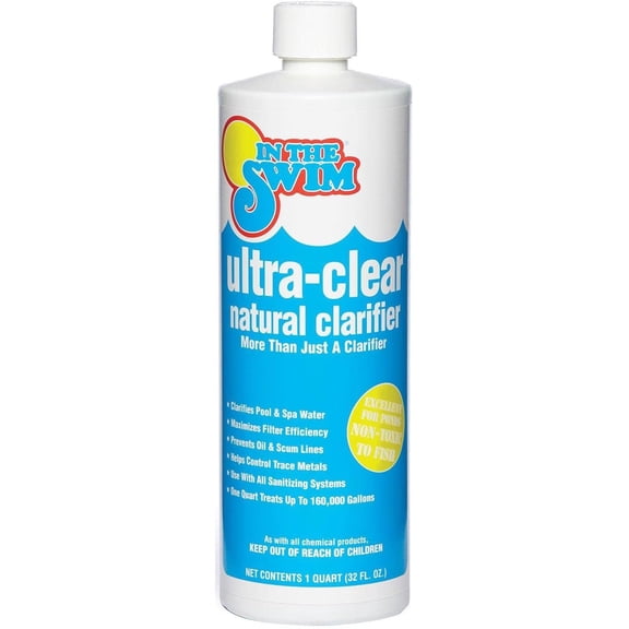 Ultra 4-in-1 Clarifier – Swimming Pool & Pond Water with Advanced Particle-Binding Formula - 1 Quart