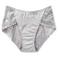 thumbnail image 2 of Rigardu Hot Sale!! Women's Briefs Scalloped Lace Hipster Panty Seamless Underwear Panties Ladies Lace Large Size Leak Proof Menstrual Soft Breathable Physiological Underwear Silver Xl, 2 of 3