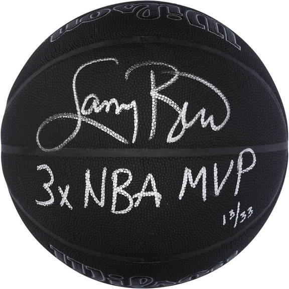 Larry Bird Boston Celtics Autographed Wilson 75th Anniversary Logo Black Basketball with "3X NBA MVP" Inscription- Limited Edition of 33 - Fanatics Authentic Certified