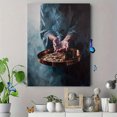 thumbnail image 4 of Hands Holding Coins Oil Painting Canvas Print Wall Art for Living Room Office Study Library, 4 of 8