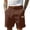 18# Brown, variant on Men's Casual Shorts High Waist Arrow Waistband Summer Breathable Slim Dress Shorts with Pockets Fit Relaxed Short Waist Shorts Brown 3XL