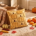 thumbnail image 4 of WWC Thanksgiving Throw Pillow Covers, 17x17 inch Soft Thicken Pumpkin Pillowcases, Fall Decor Cushion Covers for Thanksgiving Couch and Living Room, 4 of 6