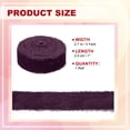 thumbnail image 2 of Uxcell Velvet Ribbon Wide Handmade Frayed Raw Edge Thick Fringe Ribbon Wide Fringe Fabric Ribbons Dark Purple, 2 of 6