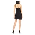 thumbnail image 2 of LEYDEN Womens Black Rhinestone Spaghetti Strap V Neck Short Party Sheath Dress M, 2 of 4