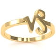 thumbnail image 2 of Capricorn Zodiac Sign Ring In Solid 14k Yellow Gold, 2 of 6