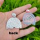 thumbnail image 5 of 1 Pair Valentine's Day Acrylic Earrings Love Couple Rainbow Be Mine Earrings------Product code 69125, 5 of 5