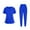 Blue, variant on ZZwxWA Short Sleeve Scrubs for Women Sets Nursing Uniform - Stretch V-Neck Top & Joggers Pants Workwear with Pockets Solid 2 Piece Sets up to 60% Off