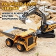 thumbnail image 5 of Excavadora RC con volquete, vehículo de ingeniería con control remoto de 2,4 G, camión sobre orugas, excavadora, juguetes para niños, regalos de Navidad, 5 of 5