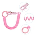 thumbnail image 4 of Retractable Coil Springs Keychain with Metal Lobster Clasp Keyring for Keys Wallet, Pink 2 Pack, 4 of 6