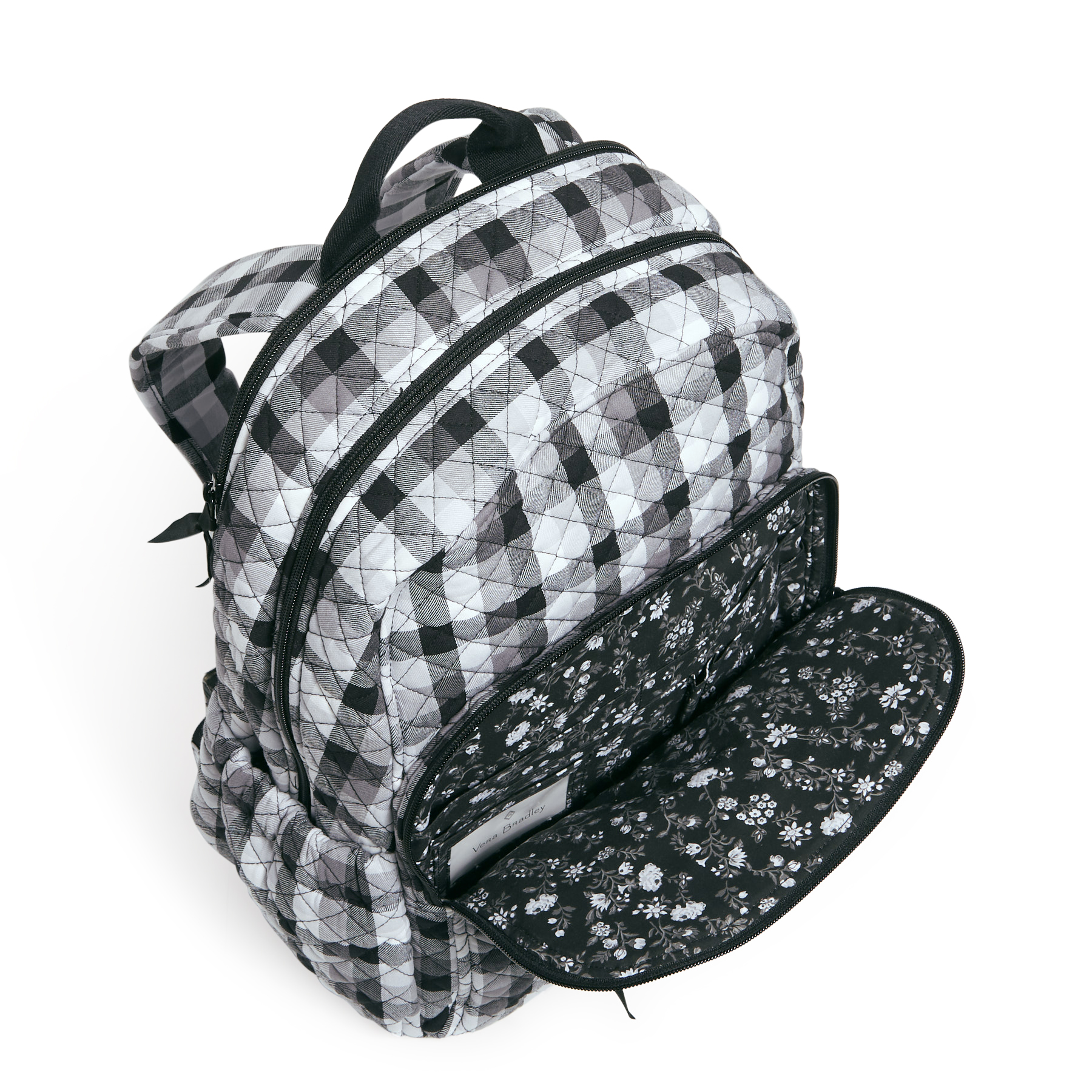 8495 Cotton Campus Backpack, Pastel Plaid - Recycled Cotton, One Size Vera Bradley Women main image 3
