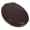 Ginsey Elongated Soft Cushion Toilet Seat, Brown