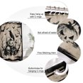 thumbnail image 3 of Small Stall Shower Curtain 36x78 Inch Narrow Half Size Halloween Bath Curtains Bathroom Decor, Fall Spooky Skulls Pumpkins Black Crow Bats Beige Waterproof Shower Curtain Set with Hooks 36 Inch, 3 of 7