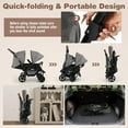 thumbnail image 3 of INFANS Double Stroller, Foldable Baby Tandem Stroller with Djustable Backrest Canopy Footrest, 5-Point Harness, Storage Basket, Convertible Compact Lightweight Twin Stroller for Infants and Toddlers, 3 of 9