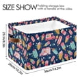 thumbnail image 4 of Yayeee Canvas Storage Basket with Handles for Shelves Fabric Bins Closet Organizer, Pink Cartoon Truck Pattern, 4 of 8