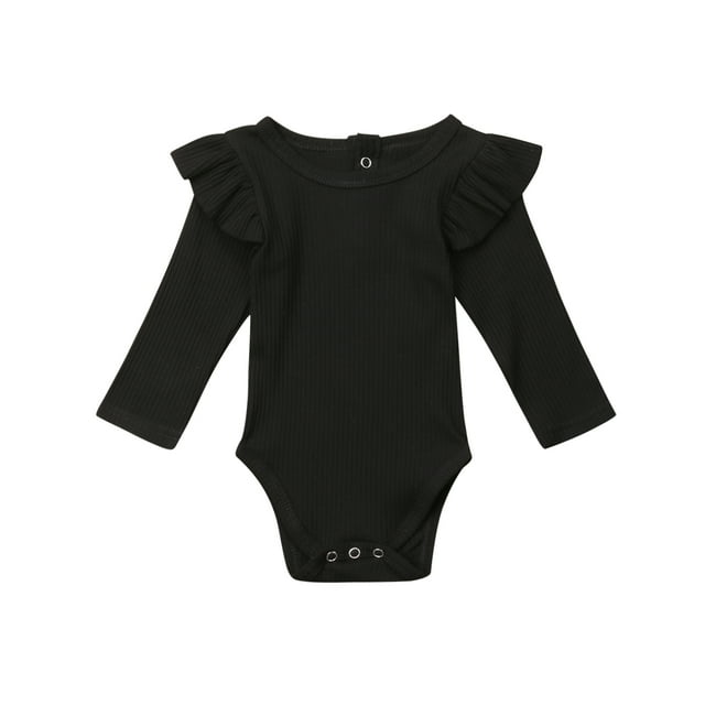 EYIIYE Barboteuse à Manches Longues pour Bébé Garçon Fille en Coton, Justaucorps à Volants
