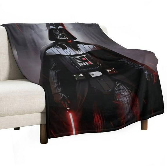 Darth Vader Throw Blanket Cozy Warm Flannel Blanket for Living Room Bedroom Bed Sofa Camping Travel, All Seasons Fleece Blankets Gifts for Kids Girls Boys Adults 30"x40"