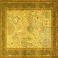 thumbnail image 1 of Ahgly Company Indoor Square Persian Yellow Traditional Area Rugs, 7' Square, 1 of 4