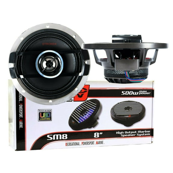 Cerwin Vega SM8 8" 500W MAX 100W RMS Power 3-Way Marine Coaxial Speakers