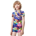 thumbnail image 2 of Kirby Boys Two Piece Rash Guard Swimsuits Kids Short Sleeve Swimwear Sets Bathing Suit, 2 of 7