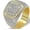 AJZ848 Gold, variant on Mens Fashion Star Ring: Gold Plated Copper Ring with Micro Zircon Inlay, Individually Packed, Electroplated Finish