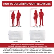 Core Products D-Core Cervical Neck Pillow - Extra Firm Orthopedic Support for Neck Discomfort, Back Sleepers, Dual Neck Rolls, Cervical Alignment, Full Size, Assembled in USA