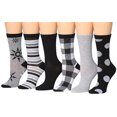 thumbnail image 2 of Colorfut Women's 12 Pairs Colorful Patterned Crew Socks WC78-AB-N2, 2 of 3