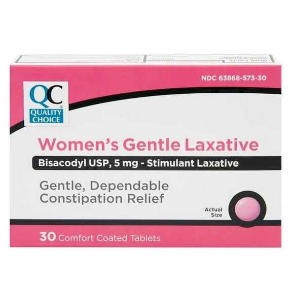 Quality Choice Bisacodyl 5mg Women's Gentle Laxative, 30 Coated Tablets