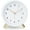 4.5" White, variant on Alarm Clock 4.5" Bedside Analog Alarm Clock for Bedroom Battery Operated Round Clock with Backlight