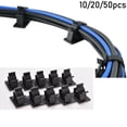 thumbnail image 3 of 10/20/50pcs Black Cord Clips Self Adhesive Cable Management Drop Wire Holder Organizer, 3 of 6