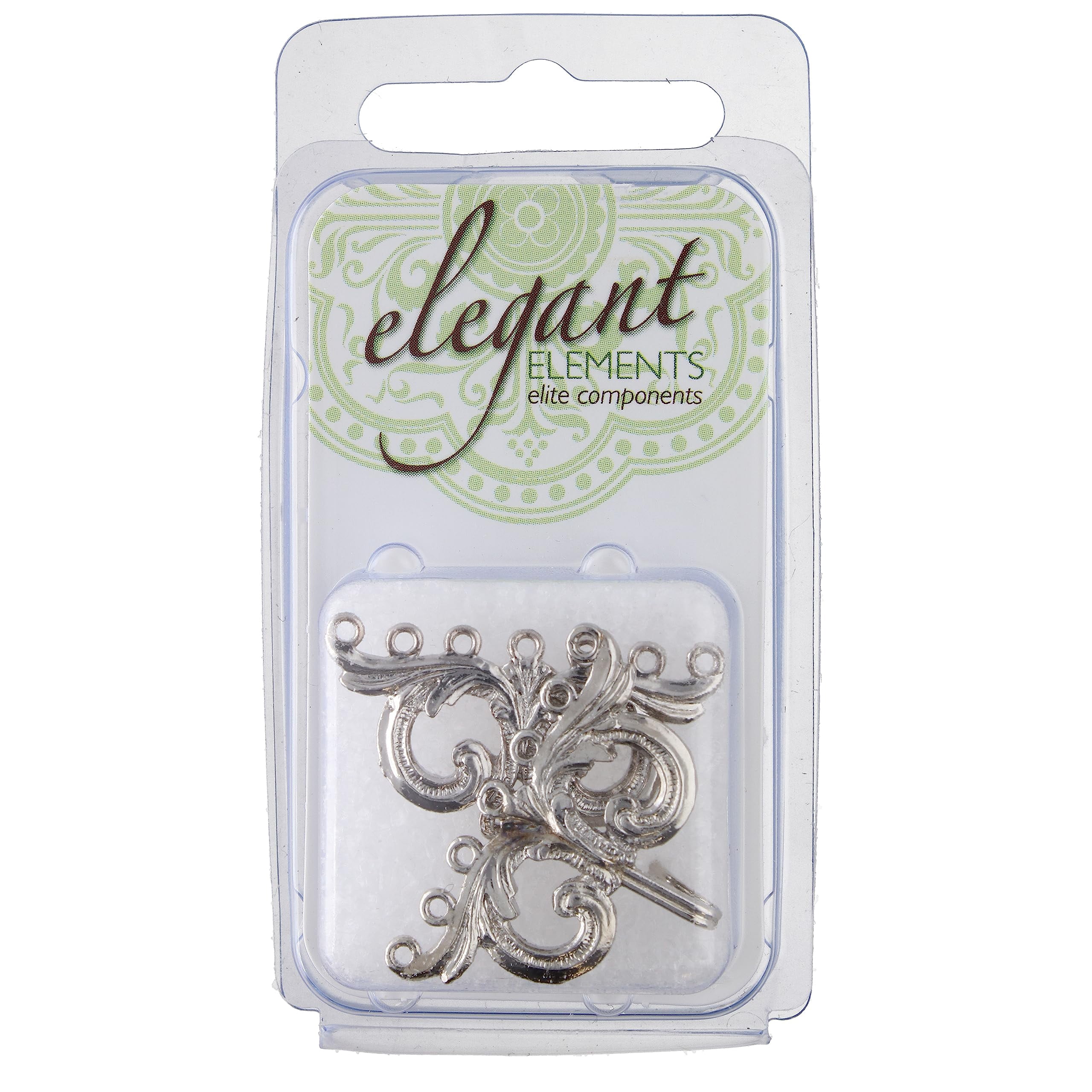 The Beadsmith Lobster Claw Clasp - Silver Color, 43 x 34 mm, for 7 Strand Designs, 1pc