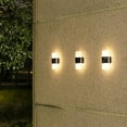 thumbnail image 4 of Solar Fence Lights | LED Solar Wall Lights | Outdoor IP65 Waterproof | Modern Wall Sconce for Backyard Garden Garage Pathway | 2-Pack, 4 of 8