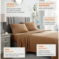 thumbnail image 2 of American Home Collection Brushed Microfiber Sheet Set, Deep Pocket Extra Soft Sheets & Pillowcases Set, 4 Pieces, Full, Tan, 2 of 7