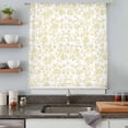 thumbnail image 5 of Yellow Flower Sheer Curtains 96 Inches Long, Vintage Farmhouse Boho Leaf Spring Plant Light Filering Curtains, Privacy Drapes Simi Floor to Veiling Curtain for Living Room Bedroom Window Treatment, 5 of 9