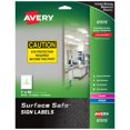 thumbnail image 1 of Señales de advertencia imprimibles Avery 61515 de 7 x 10 cm, 15 etiquetas, 1 of 8