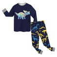 thumbnail image 5 of NLOMOCT Pyjamas for Boys Cute Baby Girl Clothes Graphic Tees Cotton Long Sleeve Tops and Pants 2 Piece Set Boys' Sleepwear,Navy,5-6 Years, 5 of 5