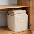 thumbnail image 2 of REZUOFI 1 Pcs Foldable Storage Bins for Closet Organization Toy Storage Desktop Organizer Home and Dorm Collapsible Fabric Bins with Handles for Shelves, 2 of 7