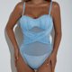 thumbnail image 2 of Body de lencería con pestañas recortadas en panel de malla de encaje a la moda informal para mujer Fridja nalpqowj37716, 2 of 9