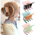 thumbnail image 1 of LAICAIW Hair Claw Clips Checker Hair Clips for Women Tortoise Hair Clips Acrylic Hair Accessories Big Open Claw Clips for Long Thick Hair (3PCS,AB-side), 1 of 7