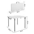 COSCO XL 36" FoldinHalf Card Table w/ Handle, White, Indoor & Outdoor