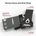 thumbnail image 2 of FitRx Grip Wraps, 12” Nylon Workout Gloves with Weightlifting Wrist Wraps, Gym Gloves, One Pair, 2 of 10